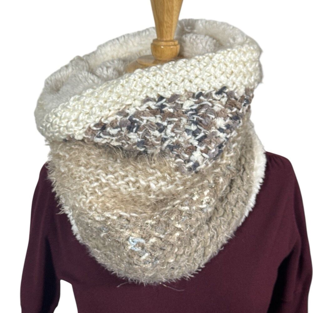 Sonoma Super Soft Thick Fleece Lined Knit Cowl Muffler Neck Scarf WARM